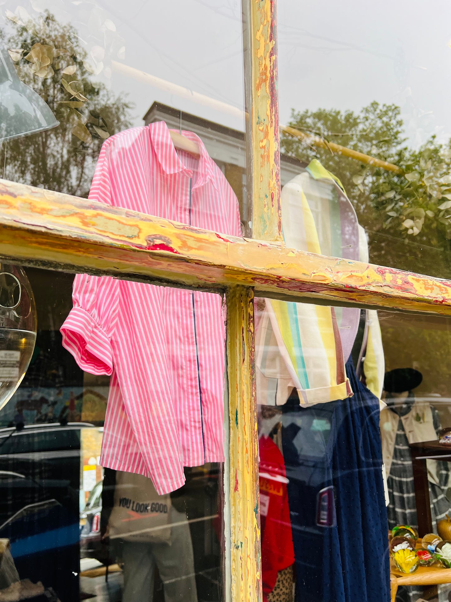 Balloon Sleeve Stripe Top / Pink stripe