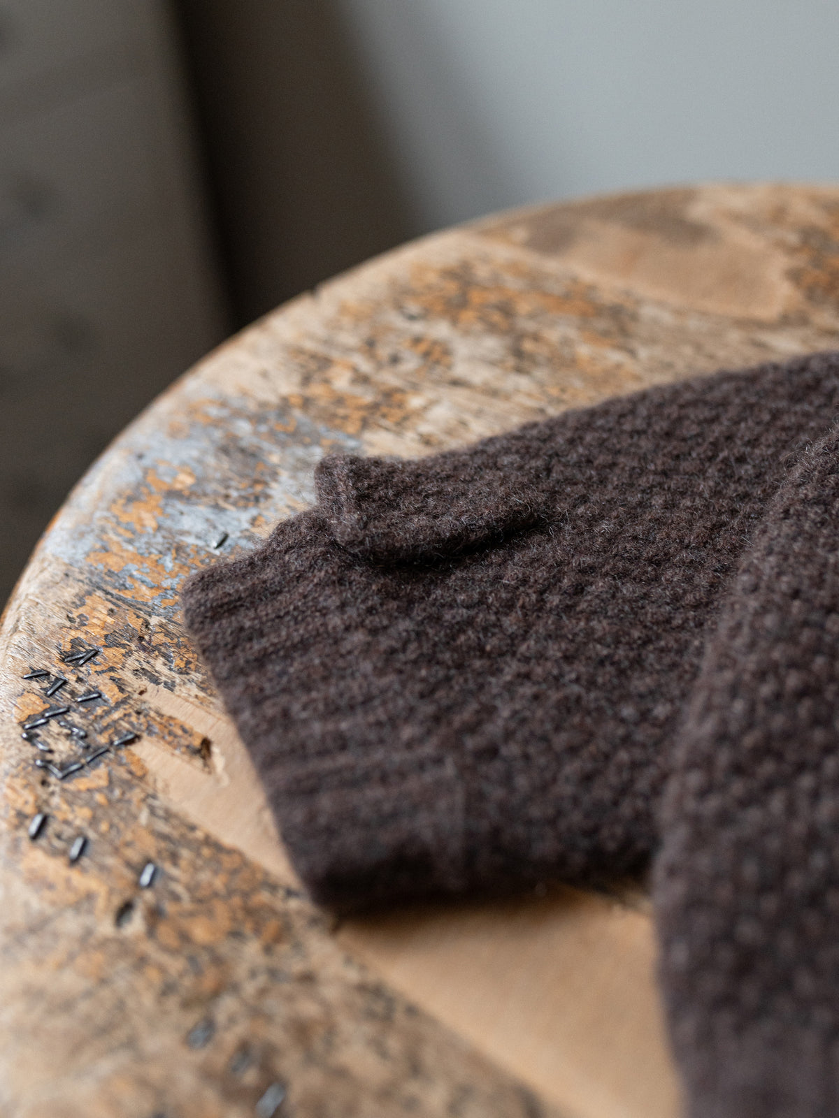 Cashmere Fingerless Gloves | Brown