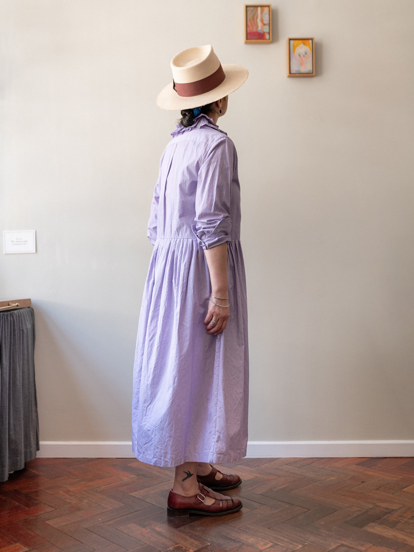 Double Ruffle Collar Dress / Soft Lilac