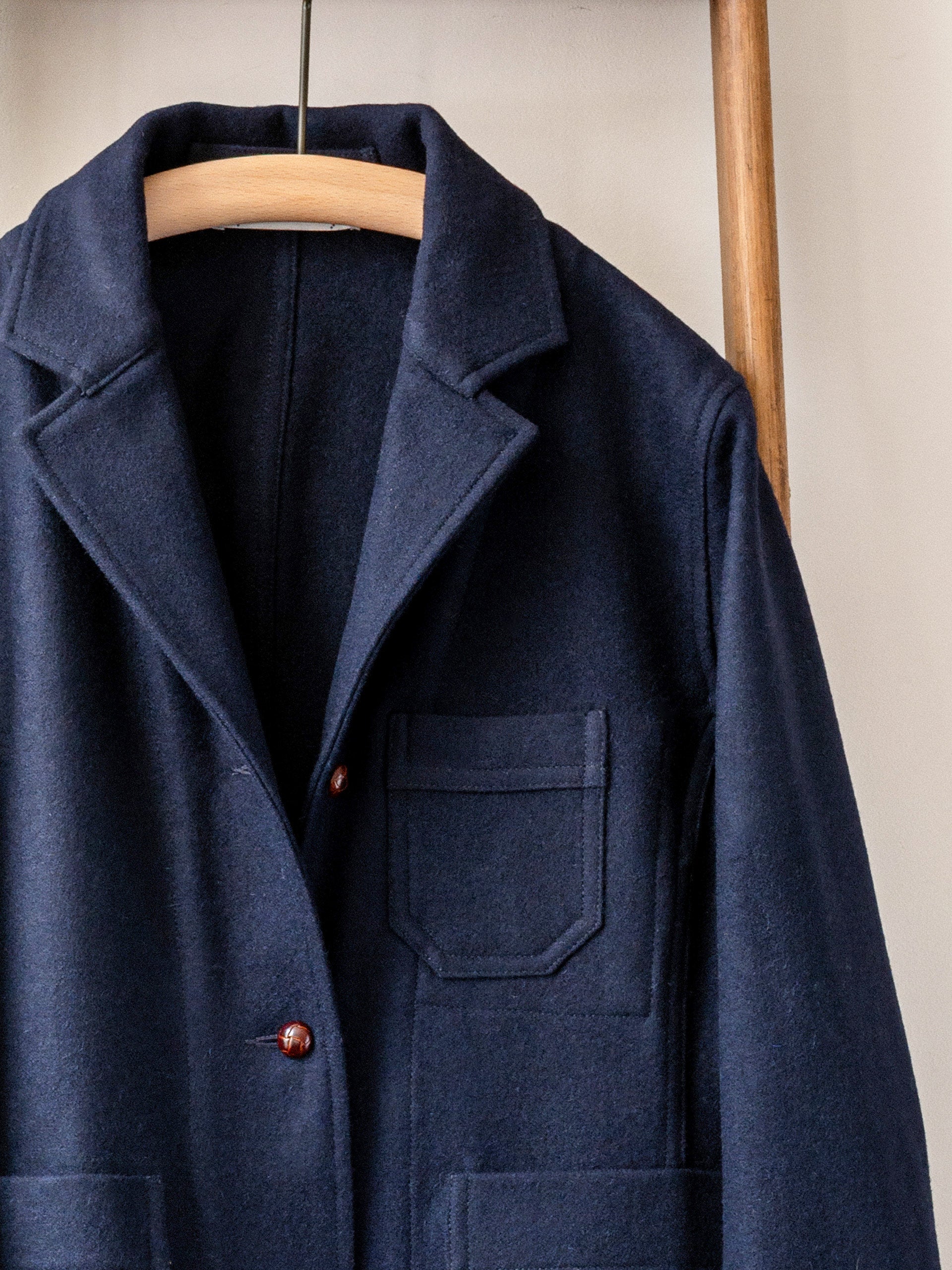 Melton Wool Workers Jacket / Dark Navy – Colenimo