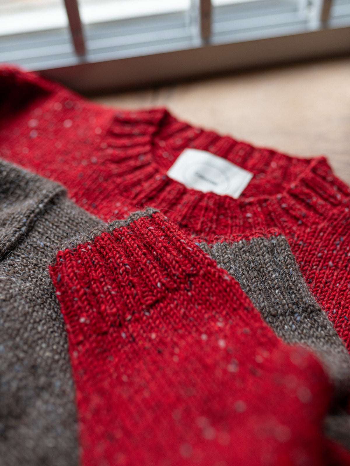 Mohair Tweed Jumper / Tudor Red