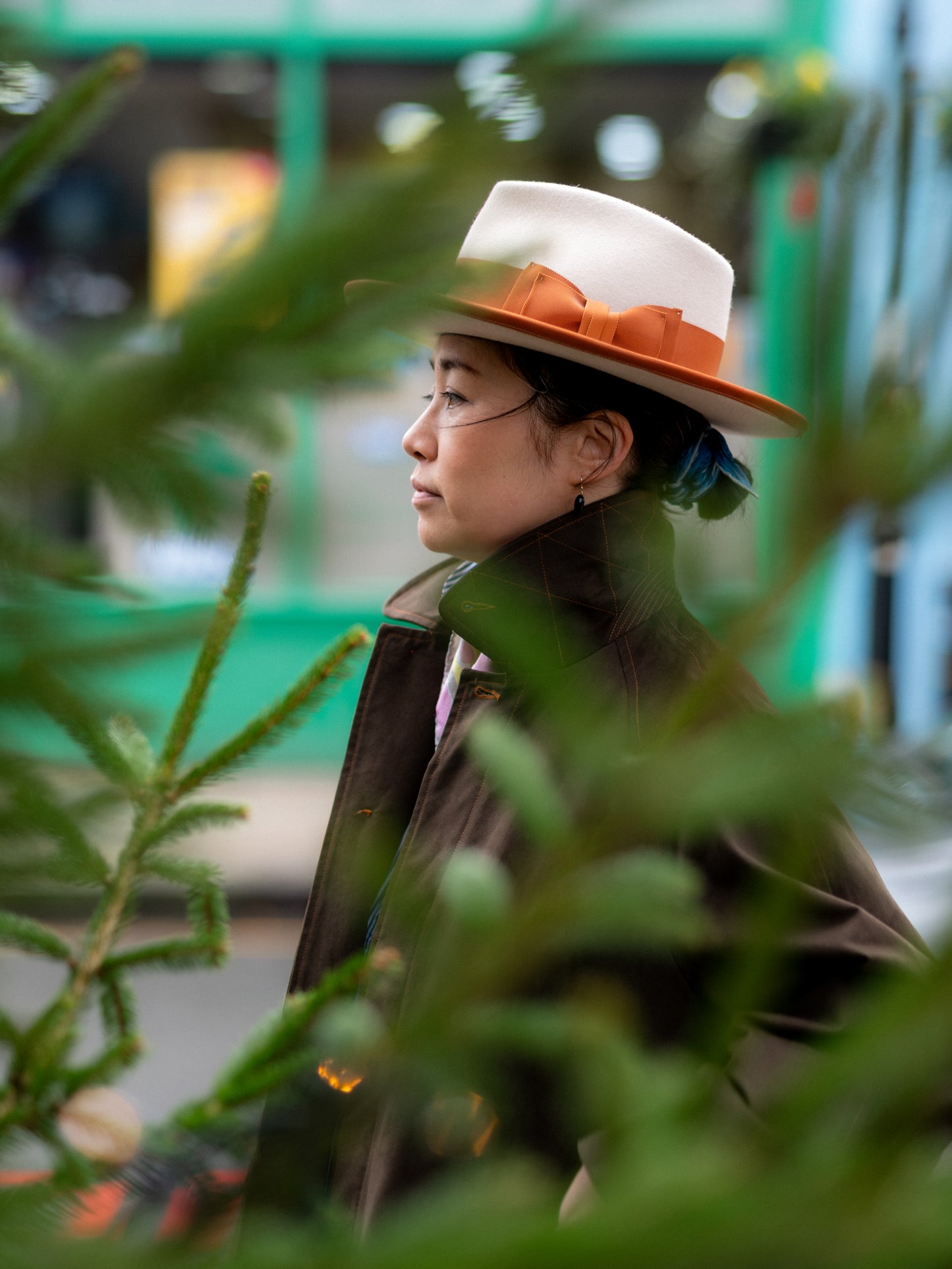 Balmacaan coat Cotton Drill / Brown