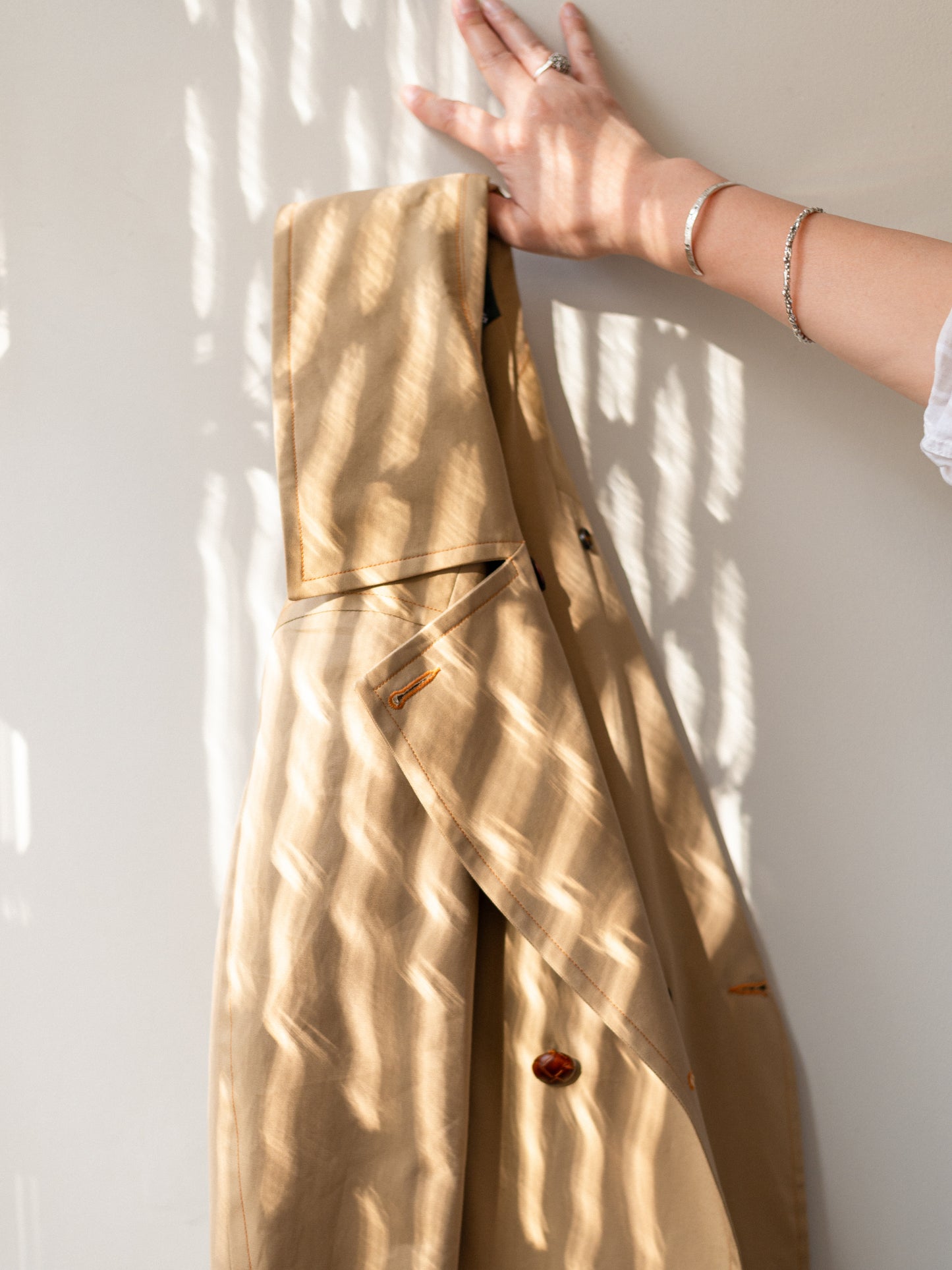 Long Peacoat Gabardine / Beige