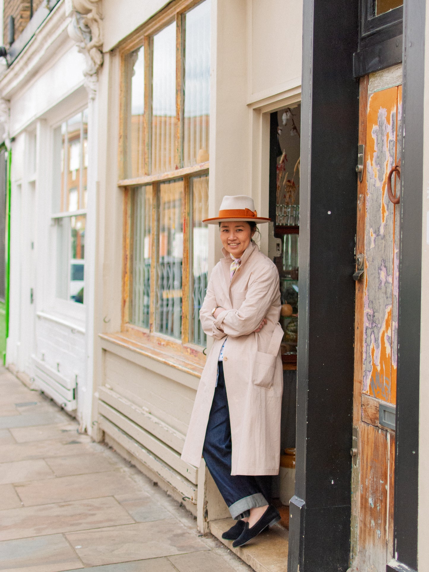 Cotton Linen Shop Coat / Dusty Pink