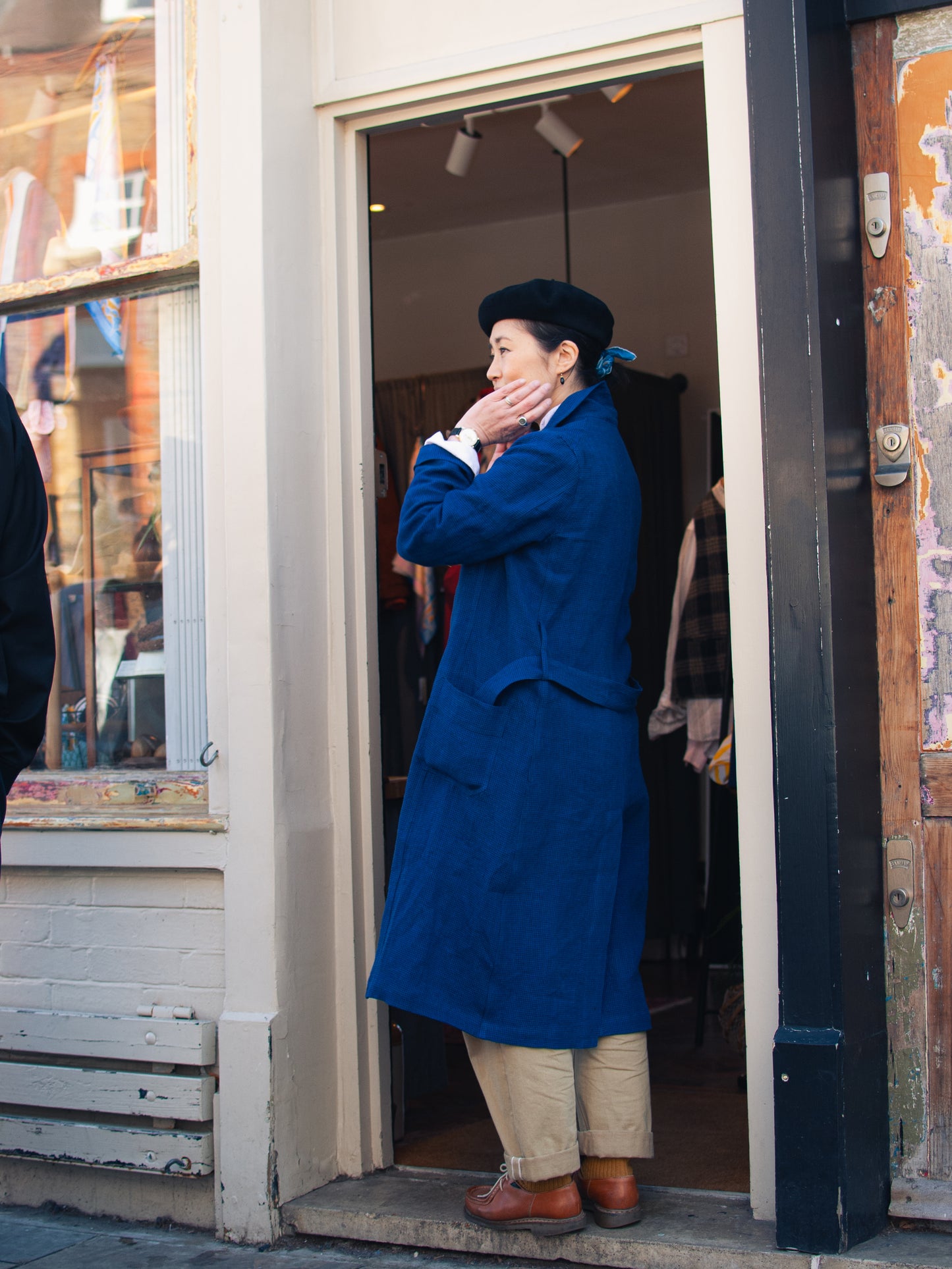 Irish Linen Shop Coat / Blue