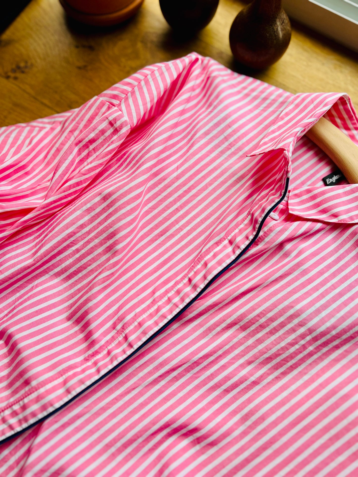 Balloon Sleeve Stripe Top / Pink stripe