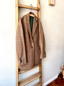 Scottish Merino Wool Blazer / Brown Cheviot