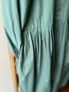 Typewrighter Cotton Dress / Green