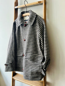 Shetland Wool Field Jacket / Brown Check