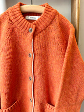 Lambswool Wool Shetland Yarn Cardigan / Clementine