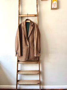 Scottish Merino Wool Blazer / Brown Cheviot