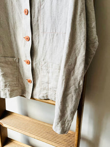 Linen Work Jacket / Natural Beige