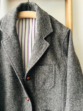 Shetland Wool Jacket / Brown Herringbone