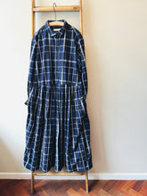 Indigo Cotton Check Dress / Indigo