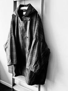 Cotton Wax Poncho Rain Coat / Blackwatch