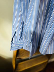 Japanese Cotton Stripe Smock / Blue stripe