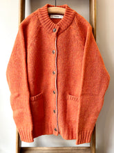 Lambswool Wool Shetland Yarn Cardigan / Clementine