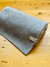 Cashmere Scarf / Silver Gray Rib