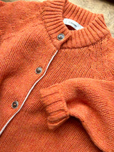 Lambswool Wool Shetland Yarn Cardigan / Clementine