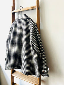 Shetland Wool Field Jacket / Brown Check