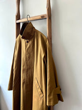 Wax Cotton Balmacaan Rain Coat / Dark Beige