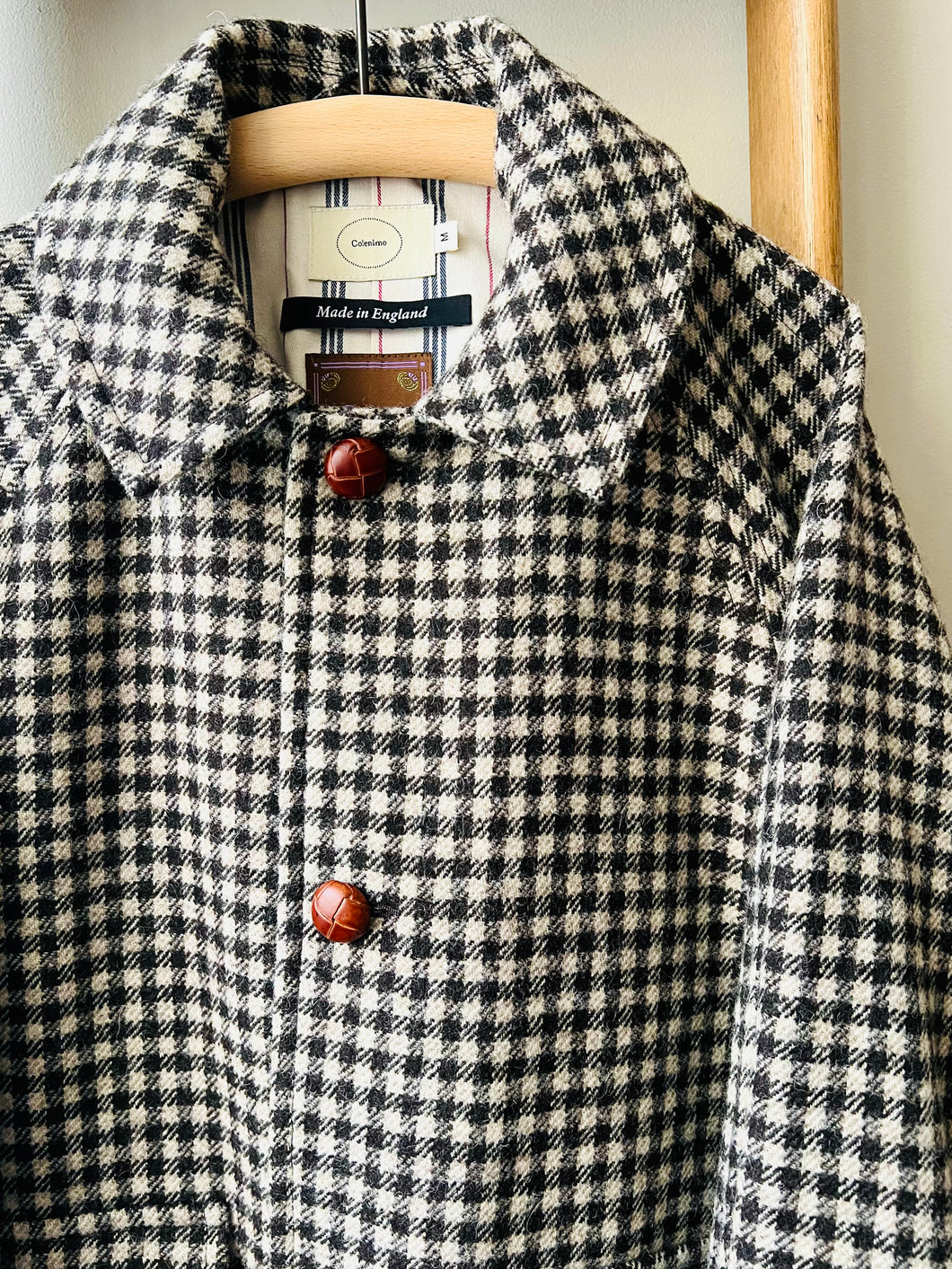 Shetland Wool Field Jacket / Brown Check