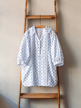 Cut Jaquard Mini Sailor Top / Blue Dots