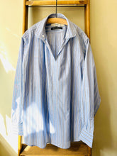 Japanese Cotton Stripe Smock / Blue stripe