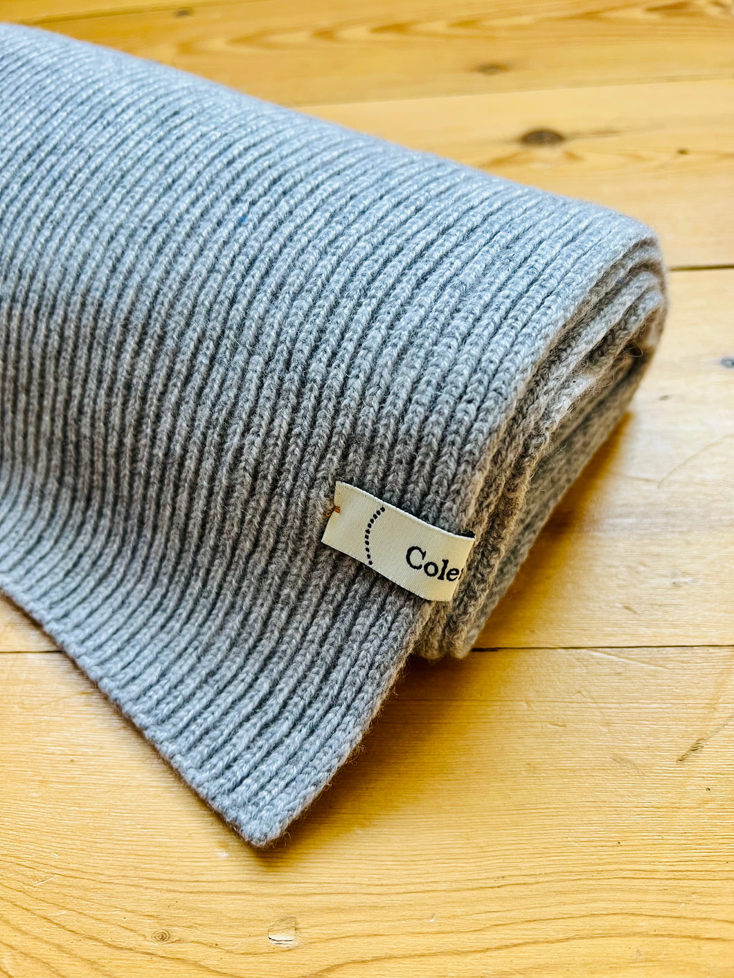 Cashmere Scarf / Silver Gray Rib