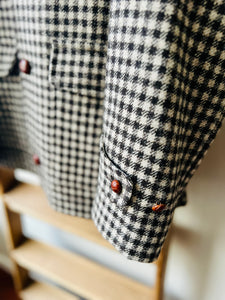 Shetland Wool Field Jacket / Brown Check