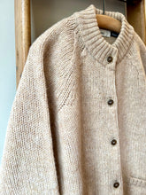 Lambswool Wool Shetland Yarn Cardigan / Tusk