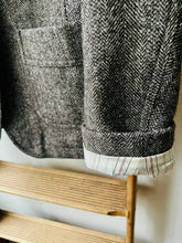 Shetland Wool Jacket / Brown Herringbone