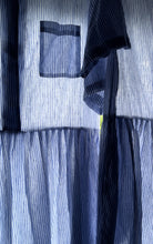 Irish Linen Stripe Dress / Blue