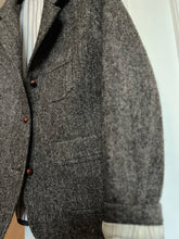 Shetland Wool Jacket / Brown Herringbone