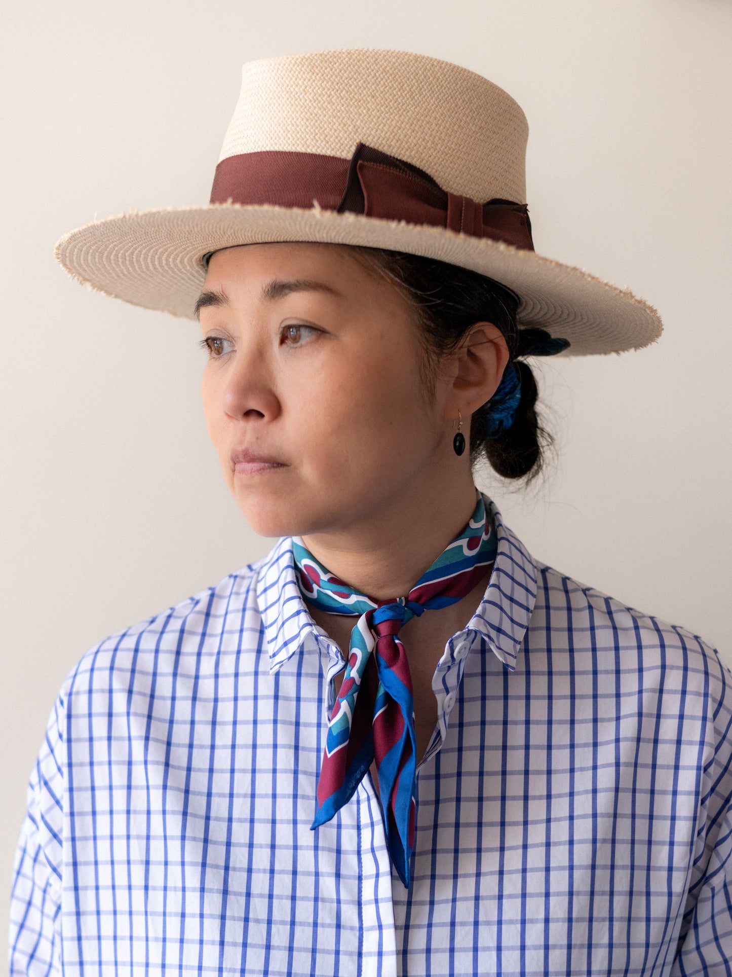 Colenimo Silk Bandana Scarf / Burgundy