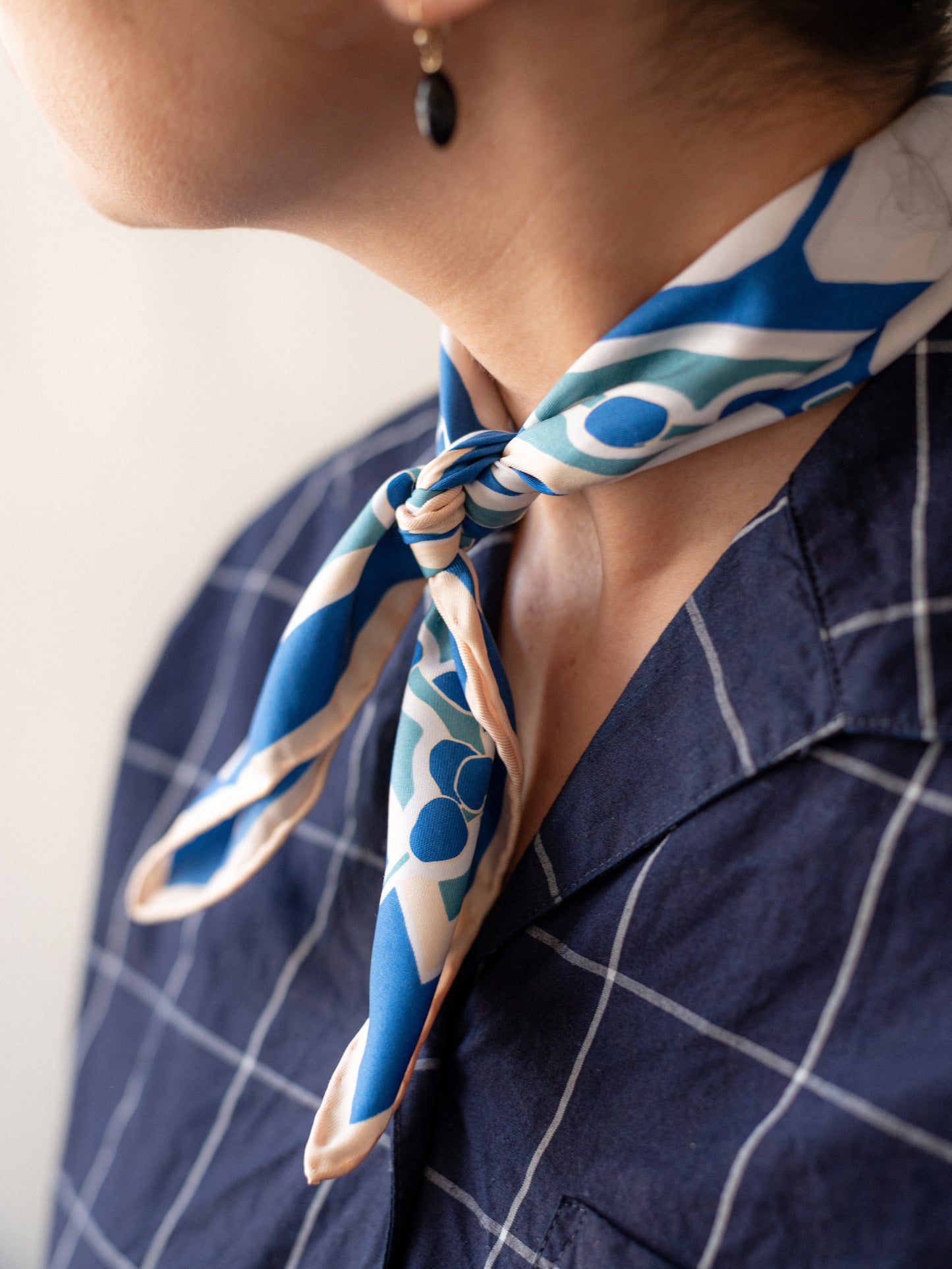 Colenimo Silk Bandana Scarf / Blue