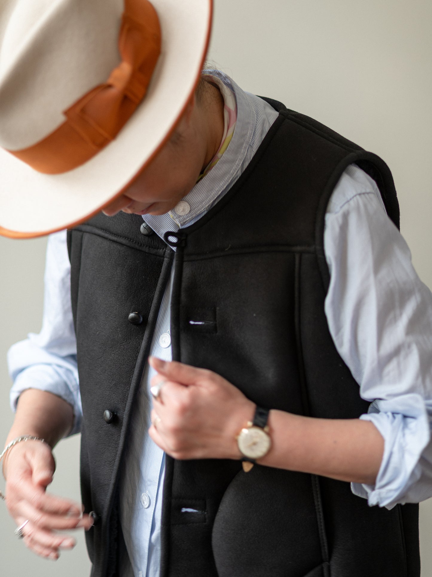 Sheepskin Merino Gilet / Black