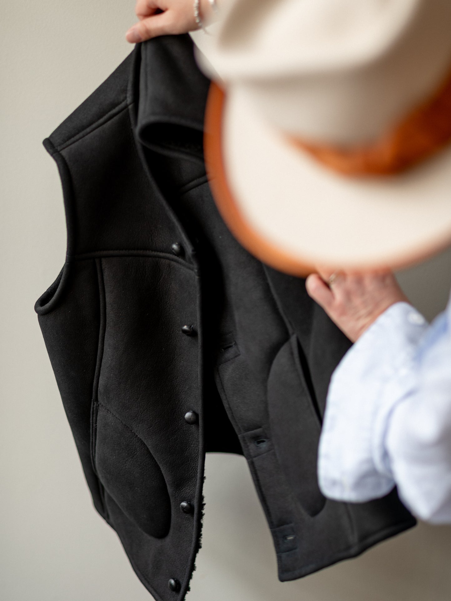 Sheepskin Merino Gilet / Black