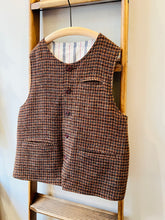 Tweed Reversible Vest / Brown