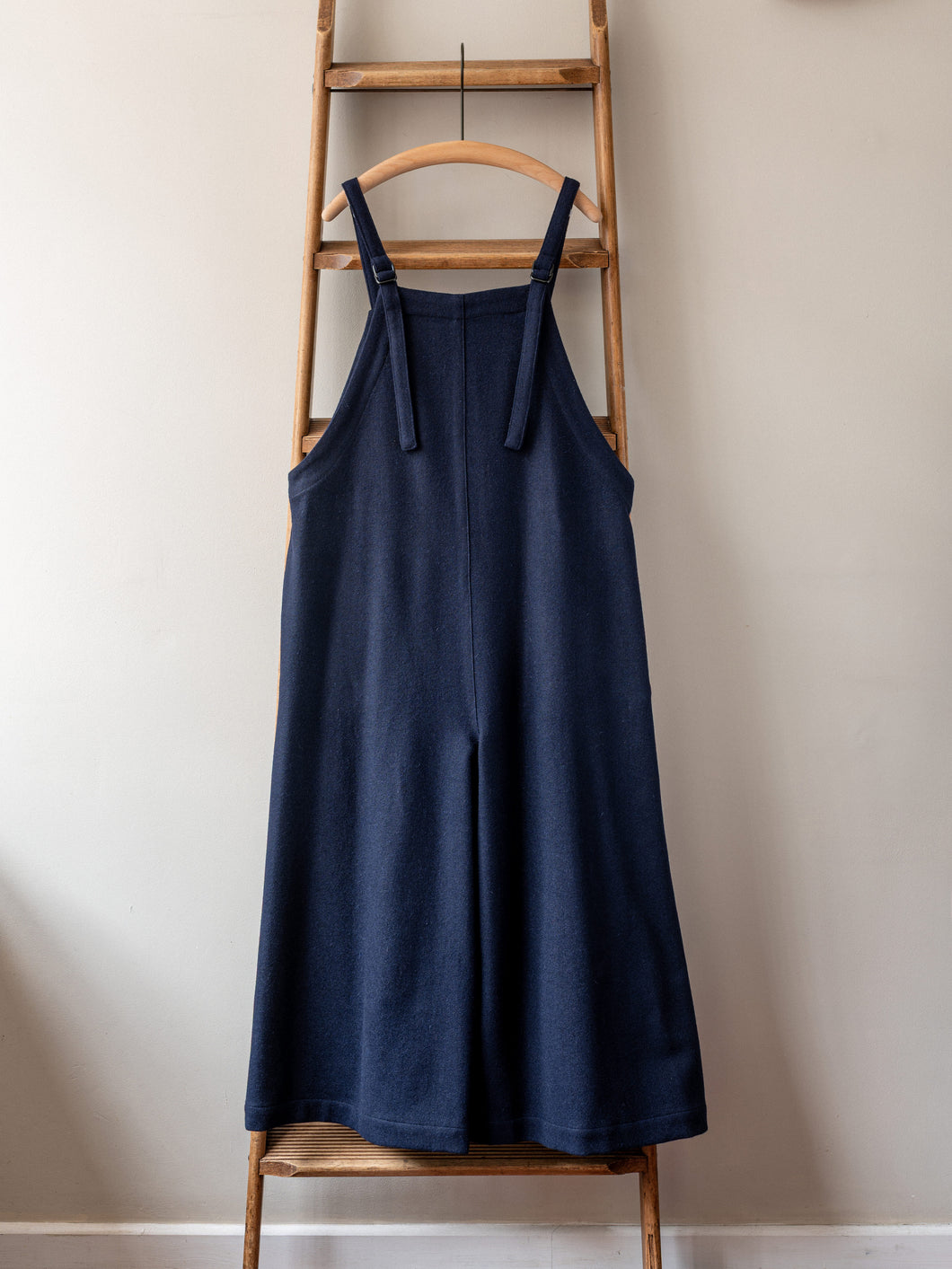A-Line Wool Dungarees / Navy