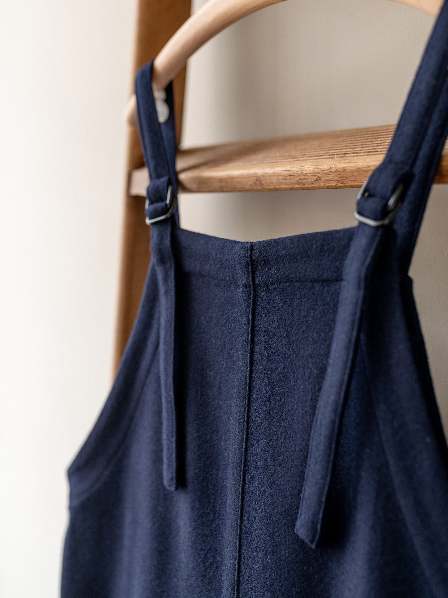 A-Line Wool Dungarees / Navy