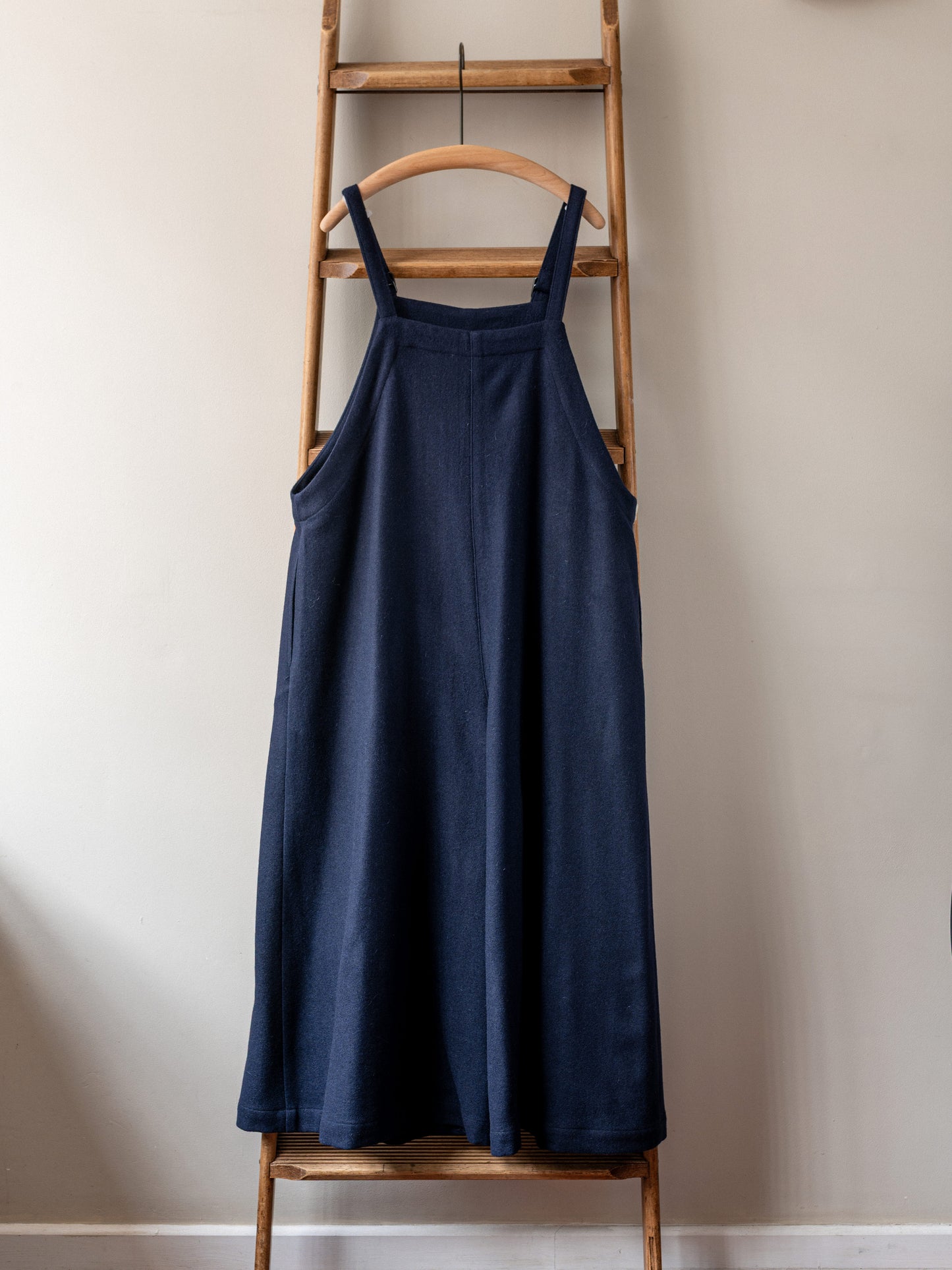A-Line Wool Dungarees / Navy