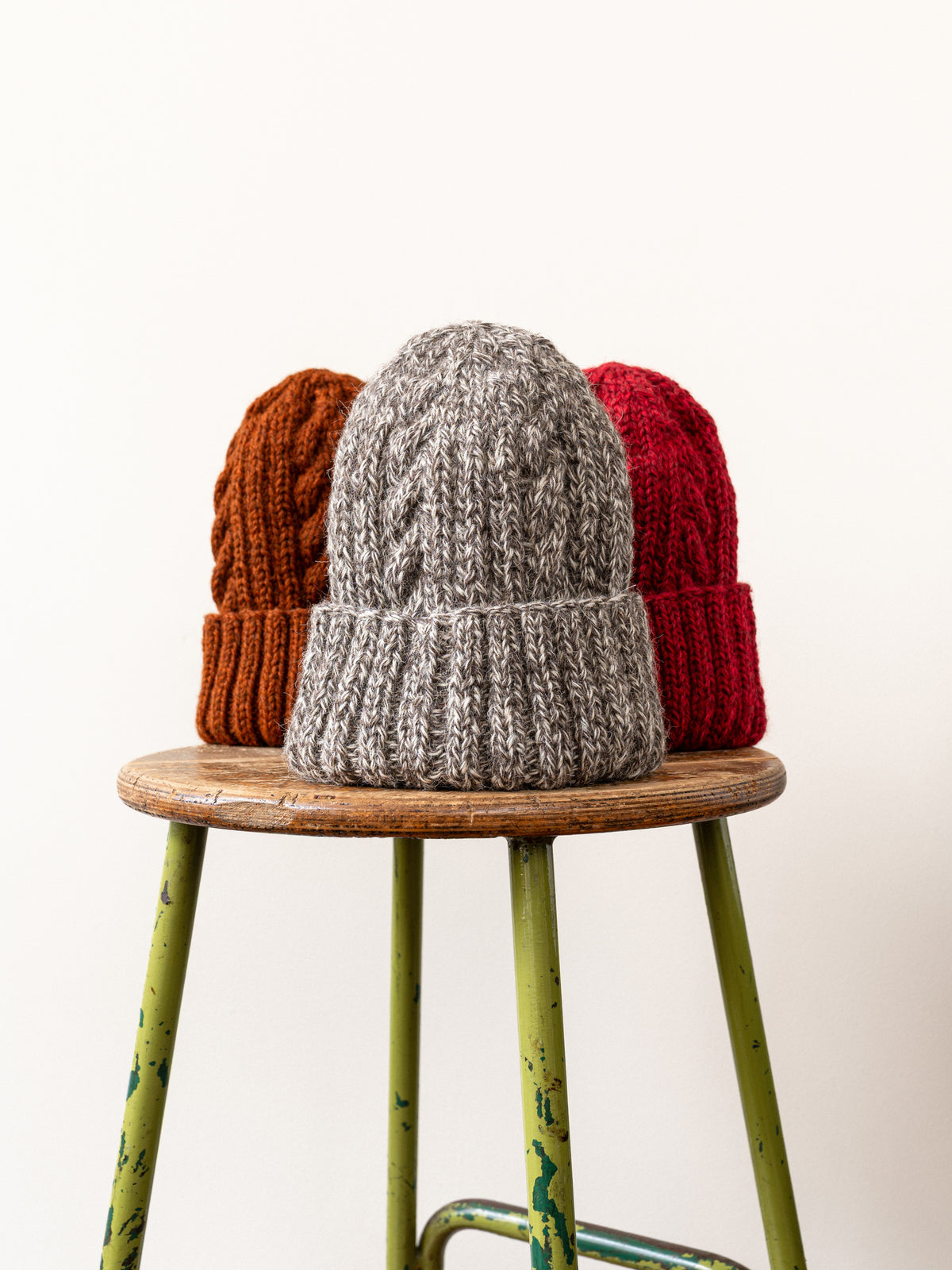 Aran Knit Cap / Chestnut