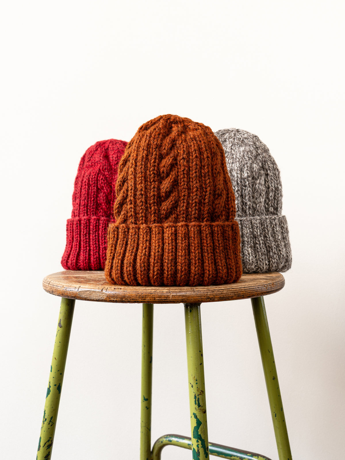 Aran Knit Cap / Ginger