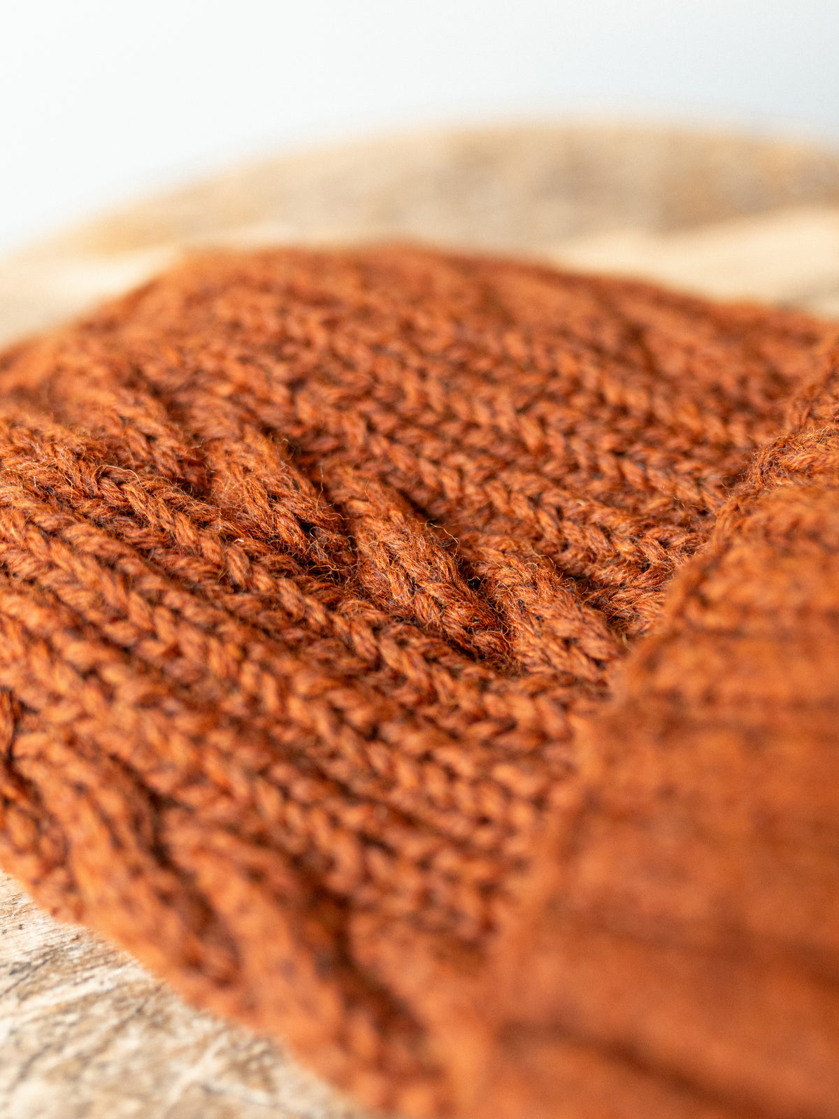 Aran Knit Cap / Ginger