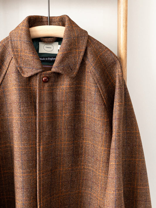 Sporting Tweed Balmacaan Coat / Russet Check