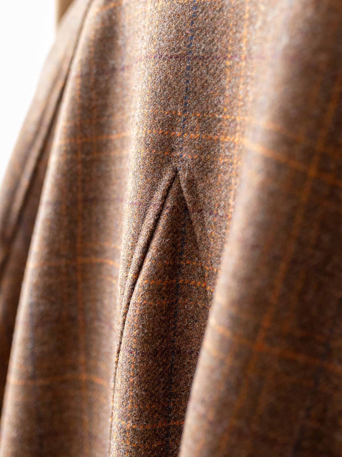 Sporting Tweed Balmacaan Coat / Russet Check