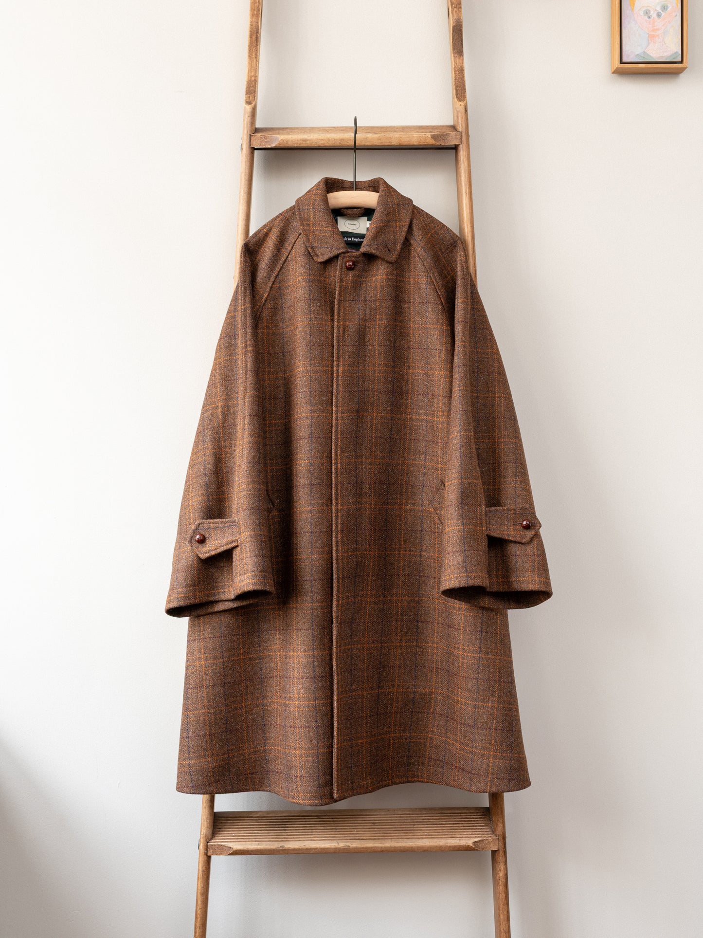Sporting Tweed Balmacaan Coat / Russet Check
