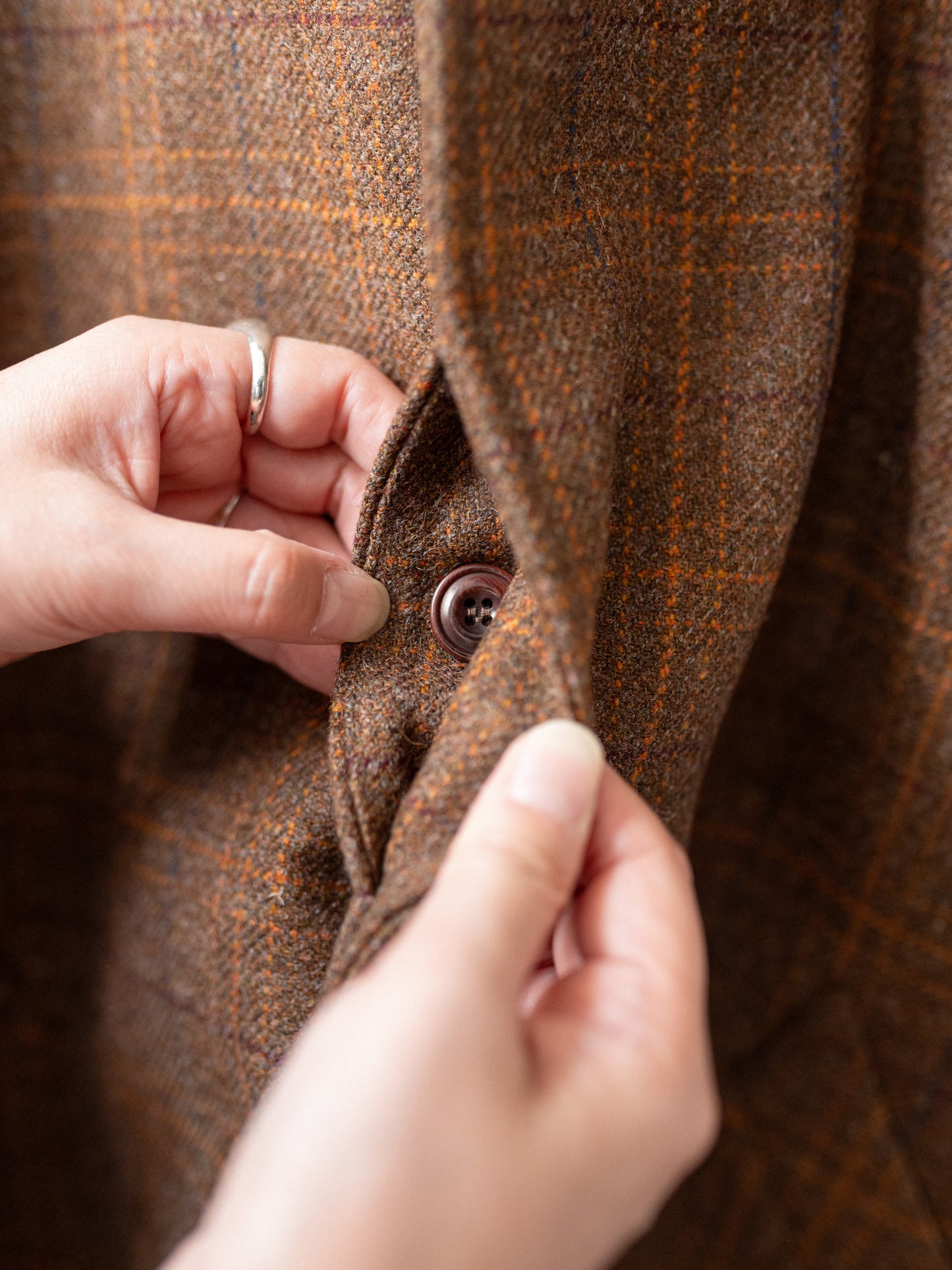 Sporting Tweed Balmacaan Coat / Russet Check