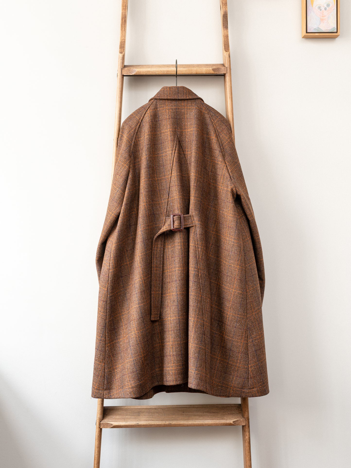 Sporting Tweed Balmacaan Coat / Russet Check